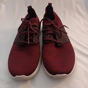SKECHERS Sneakers Mens S 11.5 Matera Knocto Burgundy Knit Mesh Air Cooled Memory